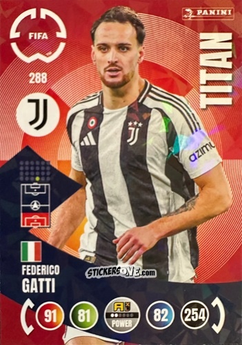 Sticker Federico Gatti - FIFA Club World Cup 2025. Adrenalyn XL n. 288 - Panini