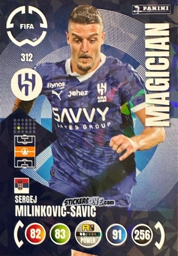 Figurina Sergej Milinković-Savić - FIFA Club World Cup 2025. Adrenalyn XL n. 312 - Panini