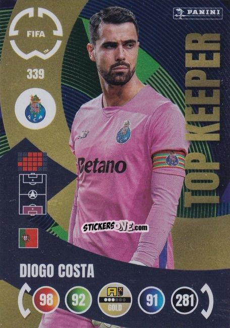 Cromo Diogo Costa - FIFA Club World Cup 2025. Adrenalyn XL n. 339 - Panini