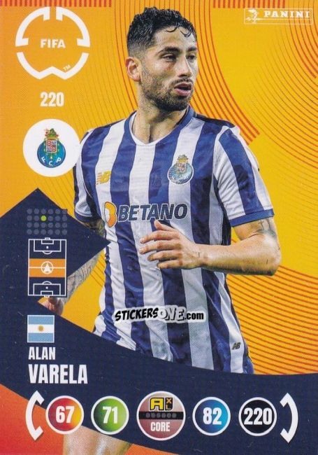 Cromo Alan Varela - FIFA Club World Cup 2025. Adrenalyn XL n. 220 - Panini