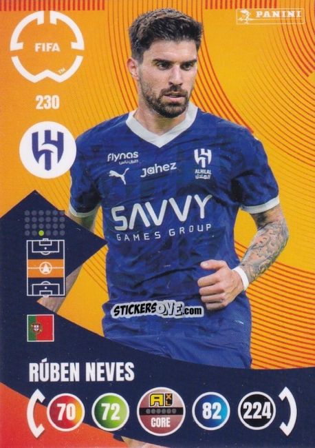 Figurina Ruben Neves - FIFA Club World Cup 2025. Adrenalyn XL n. 230 - Panini