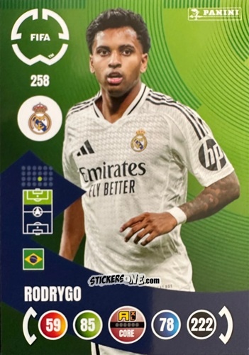 Figurina Rodrygo - FIFA Club World Cup 2025. Adrenalyn XL n. 258 - Panini