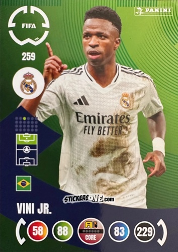 Figurina Vini Jr. - FIFA Club World Cup 2025. Adrenalyn XL n. 259 - Panini