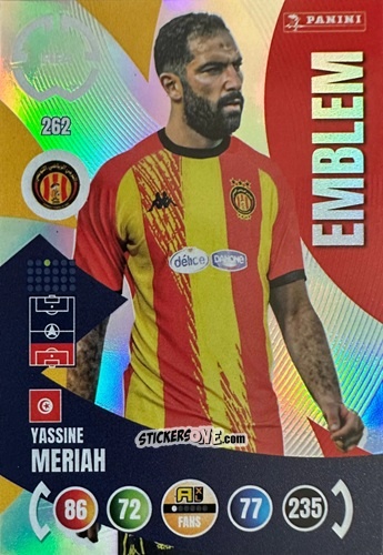 Cromo Yassine Meriah - FIFA Club World Cup 2025. Adrenalyn XL n. 262 - Panini