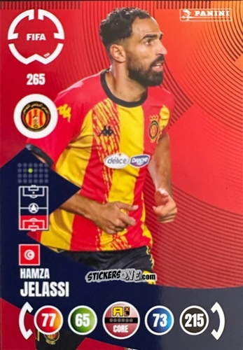 Figurina Hamza Jelassi - FIFA Club World Cup 2025. Adrenalyn XL n. 265 - Panini