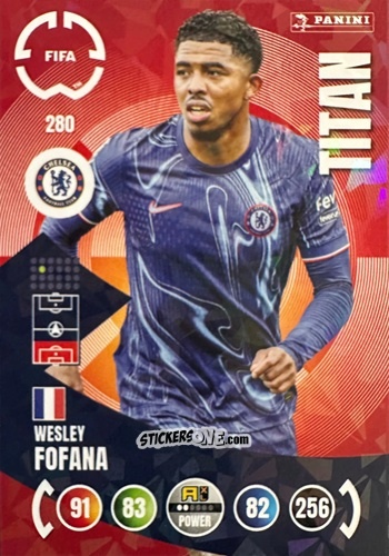 Figurina Wesley Fofana - FIFA Club World Cup 2025. Adrenalyn XL n. 280 - Panini