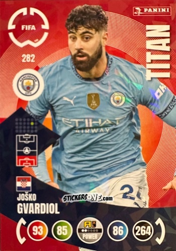 Figurina Joško Gvardiol - FIFA Club World Cup 2025. Adrenalyn XL n. 282 - Panini