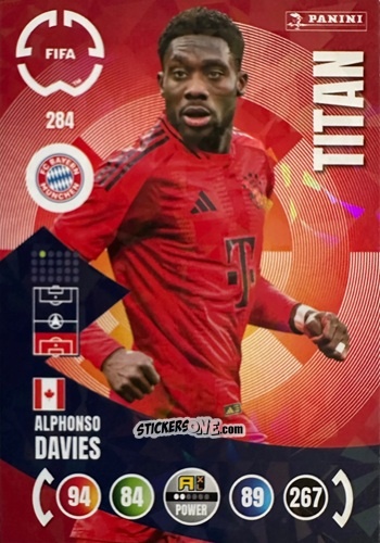 Cromo Alphonso Davies - FIFA Club World Cup 2025. Adrenalyn XL n. 284 - Panini