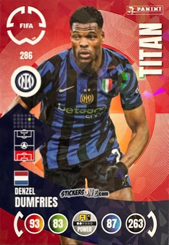 Sticker Denzel Dumfries - FIFA Club World Cup 2025. Adrenalyn XL n. 286 - Panini