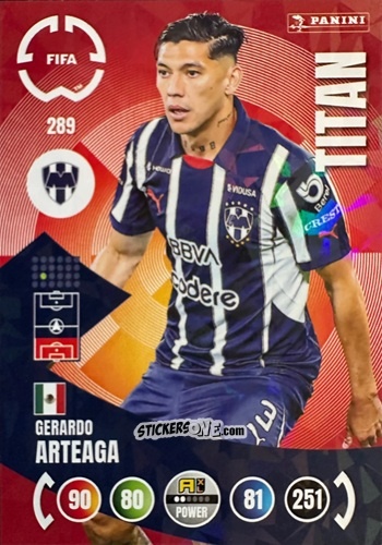 Figurina Gerardo Arteaga - FIFA Club World Cup 2025. Adrenalyn XL n. 289 - Panini