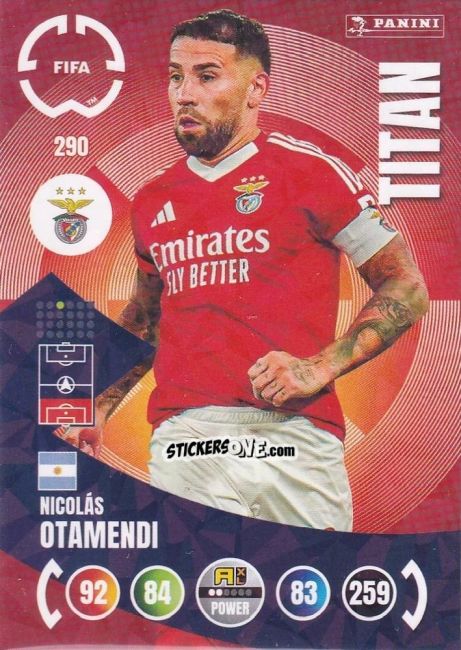 Figurina Nicolás Otamendi - FIFA Club World Cup 2025. Adrenalyn XL n. 290 - Panini