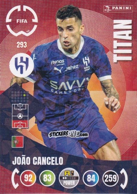 Figurina João Cancelo - FIFA Club World Cup 2025. Adrenalyn XL n. 293 - Panini