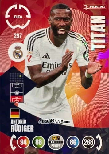 Cromo Antonio Rudiger - FIFA Club World Cup 2025. Adrenalyn XL n. 297 - Panini