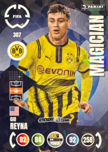 Cromo Gio Reyna - FIFA Club World Cup 2025. Adrenalyn XL n. 307 - Panini