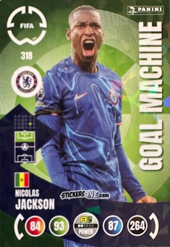 Cromo Nicolas Jackson - FIFA Club World Cup 2025. Adrenalyn XL n. 318 - Panini