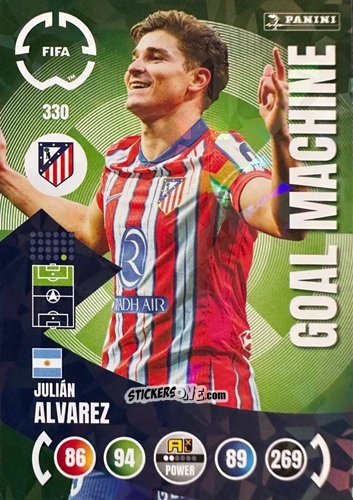 Cromo Julián Alvarez - FIFA Club World Cup 2025. Adrenalyn XL n. 330 - Panini