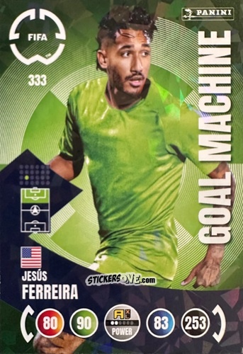 Figurina Jesús Ferreira - FIFA Club World Cup 2025. Adrenalyn XL n. 333 - Panini