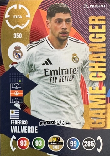 Sticker Federico Valverde - FIFA Club World Cup 2025. Adrenalyn XL n. 350 - Panini