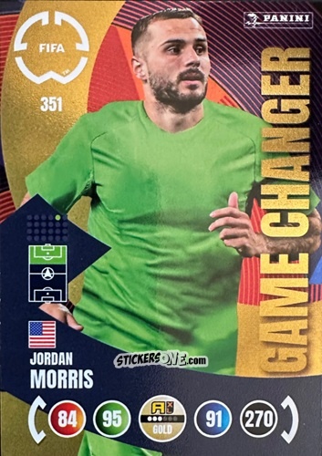 Figurina Jordan Morris - FIFA Club World Cup 2025. Adrenalyn XL n. 351 - Panini