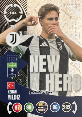 Cromo Kenan Yildiz - FIFA Club World Cup 2025. Adrenalyn XL n. 357 - Panini