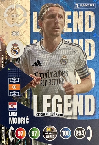 Cromo Luka Modrić - FIFA Club World Cup 2025. Adrenalyn XL n. 368 - Panini