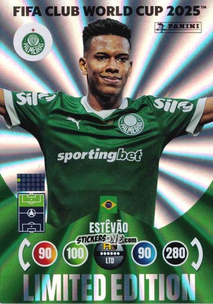 Cromo Estêvão - FIFA Club World Cup 2025. Adrenalyn XL n. LE-EST - Panini