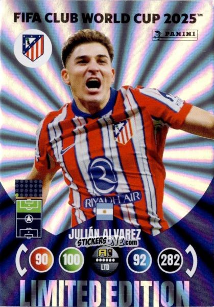 Cromo Julián Alvarez - FIFA Club World Cup 2025. Adrenalyn XL n. LE-JA - Panini