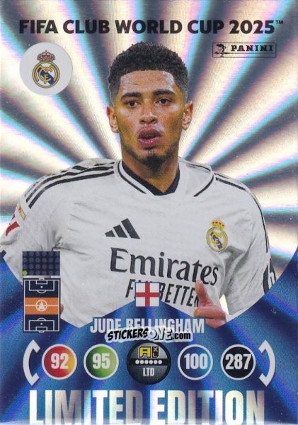 Cromo Jude Bellingham - FIFA Club World Cup 2025. Adrenalyn XL n. LE-JB - Panini