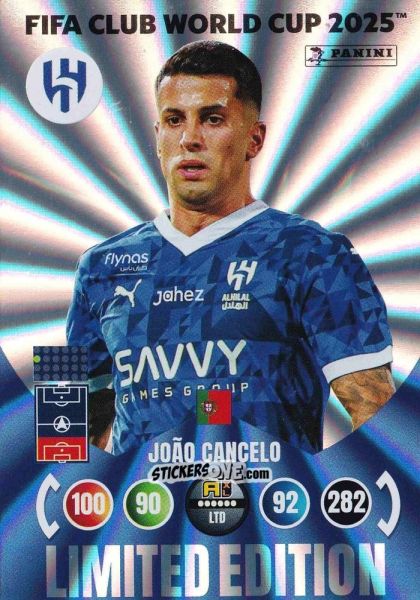 Figurina João Cancelo - FIFA Club World Cup 2025. Adrenalyn XL n. LE-JC - Panini