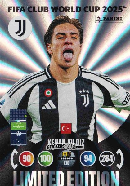 Cromo Kenan Yildiz - FIFA Club World Cup 2025. Adrenalyn XL n. LE-KY - Panini