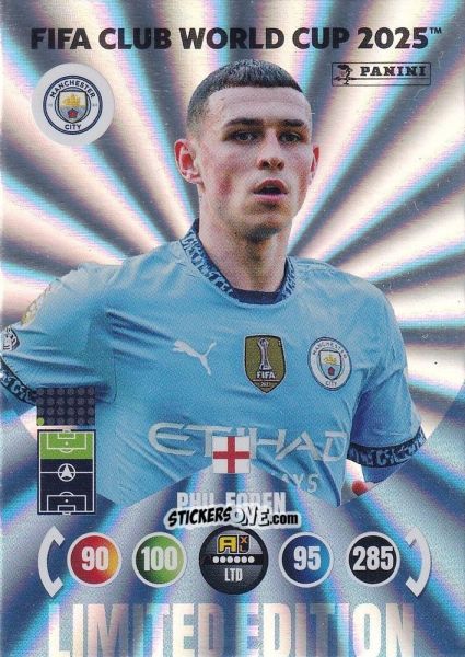 Cromo Phil Foden - FIFA Club World Cup 2025. Adrenalyn XL n. LE-PF - Panini
