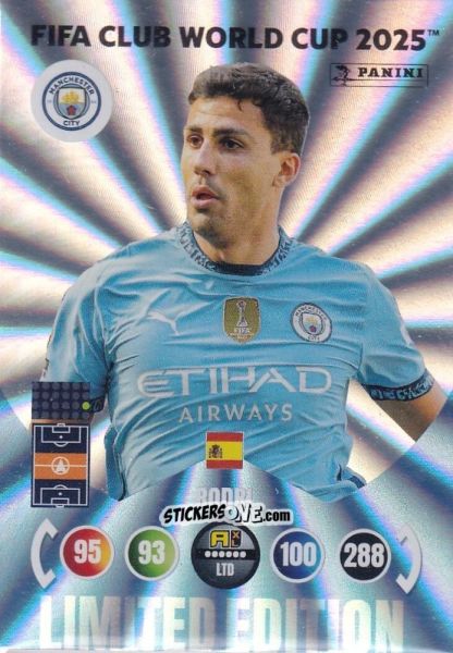 Figurina Rodri - FIFA Club World Cup 2025. Adrenalyn XL n. LE-ROD - Panini