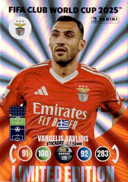 Cromo Vangelis Pavlidis - FIFA Club World Cup 2025. Adrenalyn XL n. LE-VP - Panini