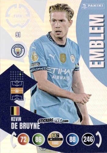 Cromo Kevin De Bruyne - FIFA Club World Cup 2025. Adrenalyn XL n. 91 - Panini