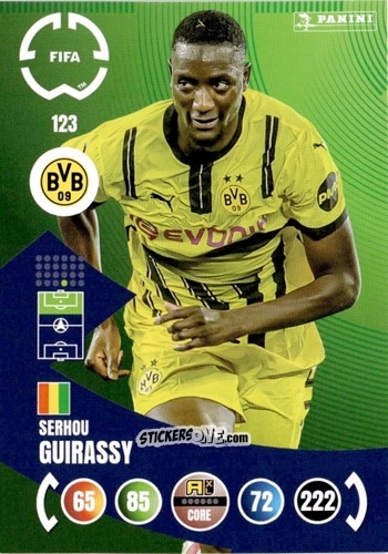 Sticker Serhou Guirassy - FIFA Club World Cup 2025. Adrenalyn XL n. 123 - Panini