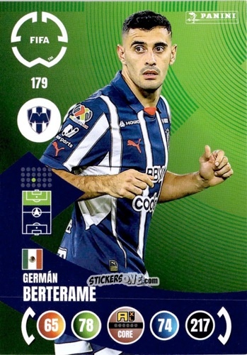 Figurina Germán Berterame - FIFA Club World Cup 2025. Adrenalyn XL n. 179 - Panini