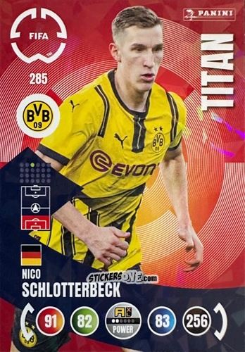 Sticker Nico Schlotterbeck - FIFA Club World Cup 2025. Adrenalyn XL n. 285 - Panini