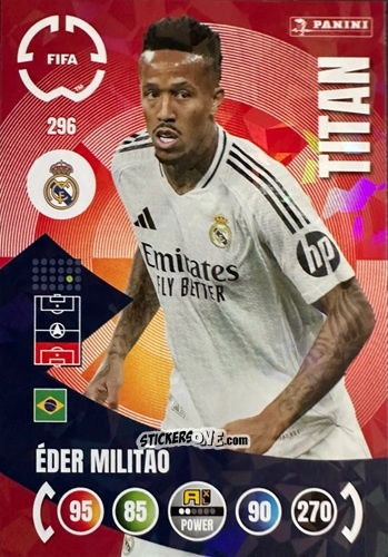 Figurina Éder Militão - FIFA Club World Cup 2025. Adrenalyn XL n. 296 - Panini