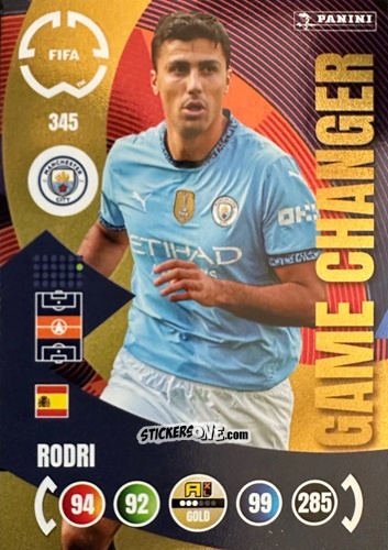 Figurina Rodri - FIFA Club World Cup 2025. Adrenalyn XL n. 345 - Panini