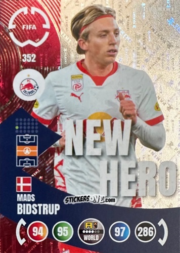 Cromo Mads Bidstrup - FIFA Club World Cup 2025. Adrenalyn XL n. 352 - Panini