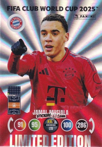 Cromo Jamal Musiala - FIFA Club World Cup 2025. Adrenalyn XL n. LE-JM - Panini