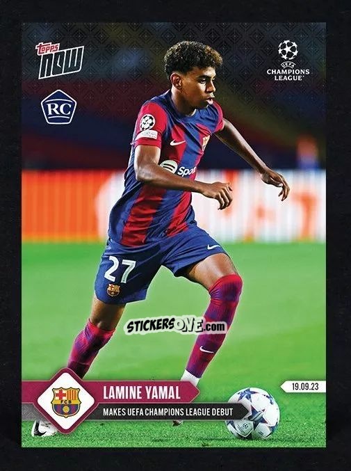 Sticker Lamine Yamal - Now Uefa Champions League 2023-2024 n. 9 - Topps