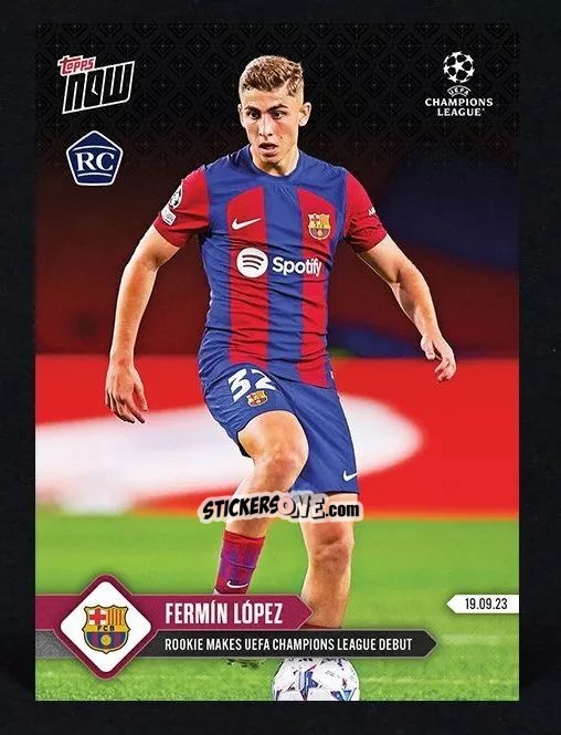 Sticker Fermin Lopez - Now Uefa Champions League 2023-2024 n. 10 - Topps