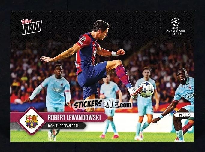 Sticker Robert Lewandowski - Now Uefa Champions League 2023-2024 n. 11 - Topps