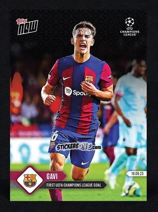 Sticker Gavi - Now Uefa Champions League 2023-2024 n. 12 - Topps