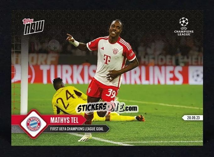 Figurina Mathys Tel - Now Uefa Champions League 2023-2024 n. 19 - Topps