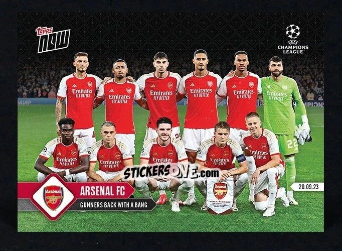 Figurina Arsenal Team - Now Uefa Champions League 2023-2024 n. 24 - Topps