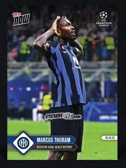 Figurina Marcus Thuram - Now Uefa Champions League 2023-2024 n. 26 - Topps