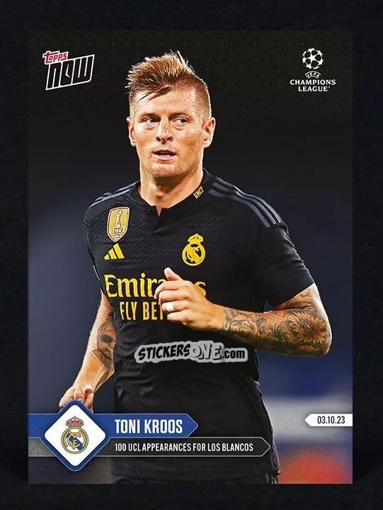Sticker Toni Kroos - Now Uefa Champions League 2023-2024 n. 29 - Topps