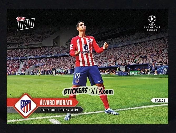 Figurina Alvaro Morata - Now Uefa Champions League 2023-2024 n. 34 - Topps